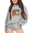 thumbnail image 2 of IWRICH Kids 100 Days of School Scoring Big with 100 Days Sweatshirts Baseball Graphic Tops,Size 3-14 Years Grey 150, 2 of 4