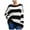 Black-23, variant on STETMN Plus Size Sweater for Women Casual Stripe Color Block Blouse Breathable Crew Neck Fall T-Shirt
