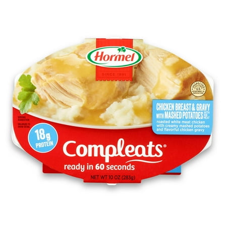 Hormel Compleats Chicken Breast with Rib Meat and Mashed Potatoes with Gravy, 9.5 Ounce