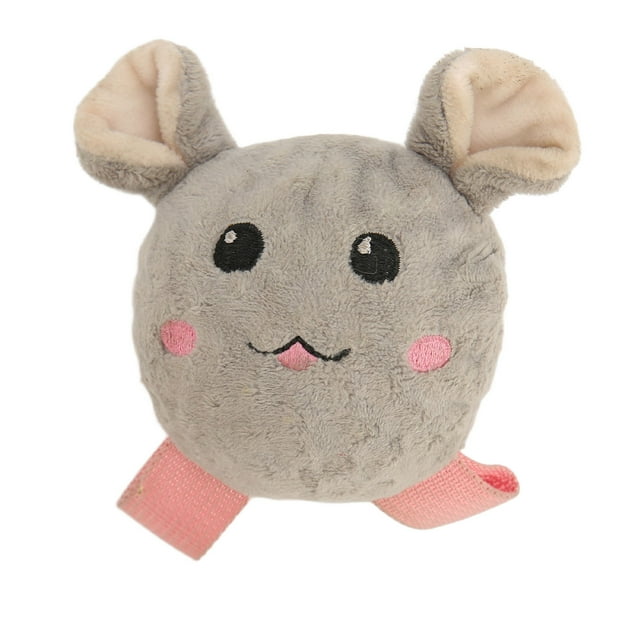 Juguete de peluche de perro chillón, forma de bola de ratón, resistente a mordeduras, juguetes de peluche interactivos para mascotas para interiores y exteriores