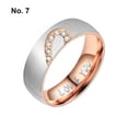 thumbnail image 3 of Bague en Acier Inoxydable Mode Légère Portable Cœur Cadeau Bagues Robustes Simples Imperméables Bijoux Festival Taille 7 (Femme Amour 3), 3 of 8