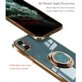 thumbnail image 4 of Case for iPhone Xs/iPhone X Case 5.8" Soft Silicone Electroplated Anti-Scratch Cases with Ring Holder Stand Flexible TPU Bumper Shockproof Cover - Gray, 4 of 9