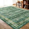 thumbnail image 3 of Jamfeel Vintage Rugs Soft Floral Area Rug Boho Carpet for Living Room Bedroom Home Decor,6'x9',Green, 3 of 7