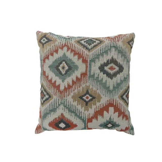Benzara BM177963 Contemporary Style Diamond Patterned Throw Pillows, Multi Color - Set of 2 - 2 x 22 x 22 in.