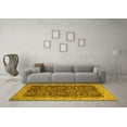 thumbnail image 3 of Ahgly Company Machine Washable Indoor Rectangle Persian Yellow Traditional Area Rugs, 7' x 9', 3 of 4