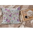 thumbnail image 2 of Floral Fluffy Throw Pillow Cushion Cover, Floral Pattern Pastel Tones Love and Adoration Theme Leaves Petals, Decorative Square Accent Pillow Case, 40" x 40", Lilac Green Pale Blue, by Ambesonne, 2 of 5