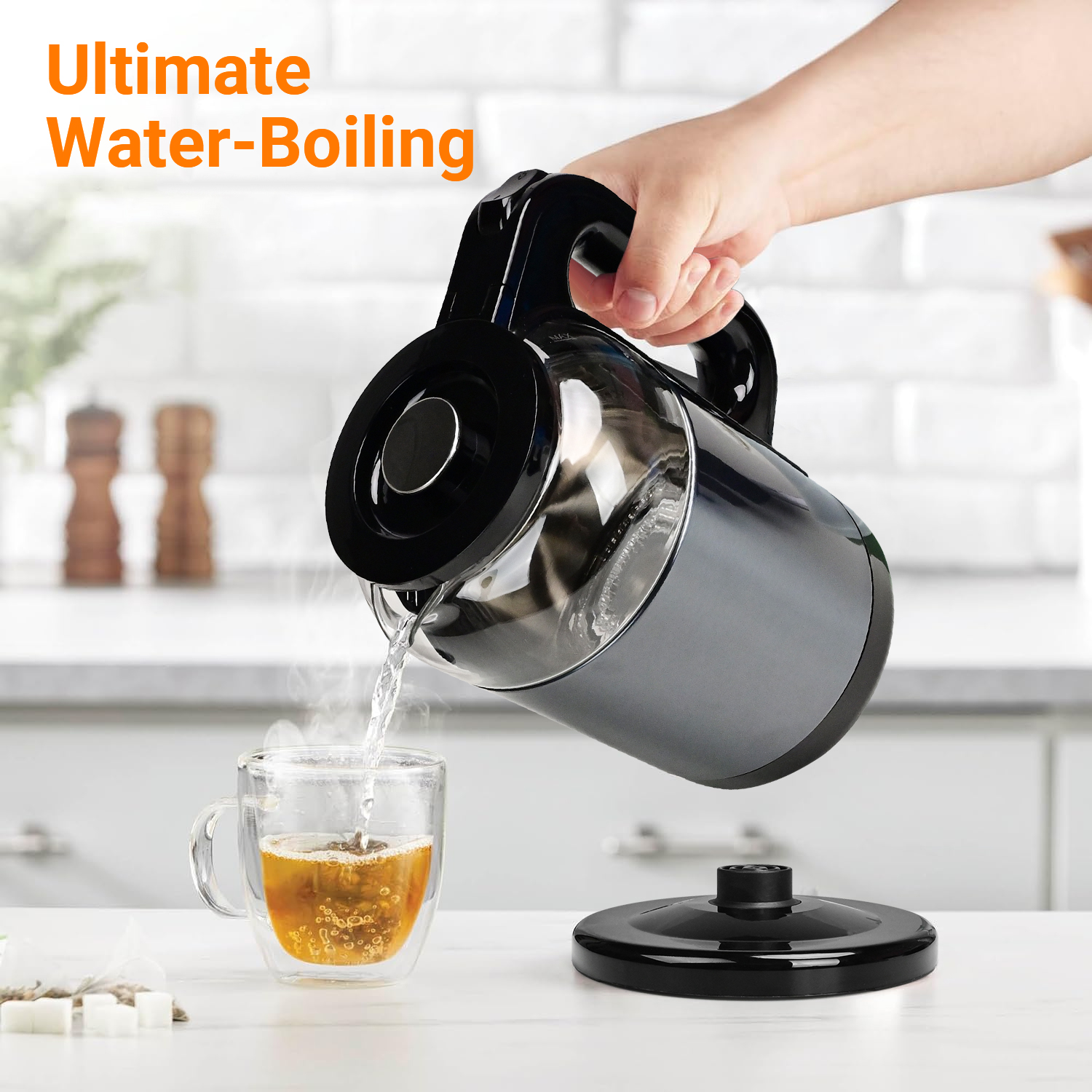 TINANA 2L Electric Glass Kettle with Auto Shutoff, 1500W photo 2