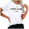 thumbnail image 5 of Puliio France Shirt Women Tower T Shirt Travel In France Tshirts Vacation Tees Tops, 5 of 7