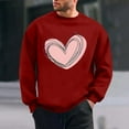 thumbnail image 2 of FAWUUDO Valentines Sweatshirt Men Love Heart Shirt Pullover Valentine's Long Sleeve Tops, 2 of 7
