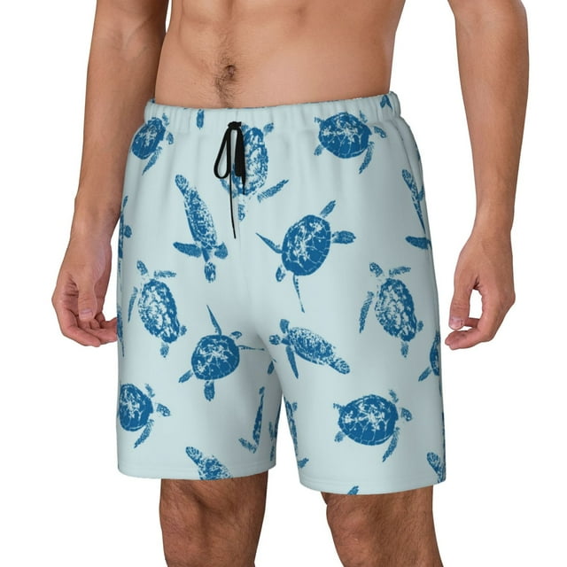 Fotbe Turtle Traje de Baño para Hombre – Shorts de Natación de Secado Rápido con Forro y Bolsillos-3X-Large