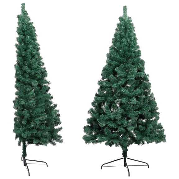 vidaXL Artificial Christmas Tree Half-Circle PVC with Stand 59.1 in