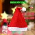 thumbnail image 2 of Gorro navideño suelto gorro navideño rojo y blanco felpa corta con puños blancos tela no tejida para talla adulto y actividades navideñas, 2 of 5