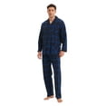 thumbnail image 4 of Apparonia Mens Pajamas Set Cotton Notched Collar Pajamas for Men Long Sleeve Mens Sleepwear with Pockets & Front Fly Midnight Plaid XL, 4 of 7