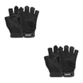 thumbnail image 3 of Yuarrent guantes de gimnasio de fitness entrenamiento guante de medio dedo levantamiento de pesas almohadilla de palma equipo de culturismo Negro/M 2piezas, 3 of 6