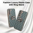 thumbnail image 2 of for Samsung Galaxy S22 Plus Case with Ring Holder Stand Luxury Glitter Plating Gold Edge 360 Rotation Kickstand Phone Case for Women Shockproof Soft Flexible TPU Protective Cover Case-Grey, 2 of 12