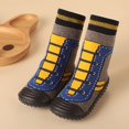 thumbnail image 2 of KPOPLK Baby Toddler Socks Shoes Non-slip Floor Breathable Boys Girls Toddler Indoor Winter Warm Slippers Socks(32-39 Months,E1-Blue), 2 of 4
