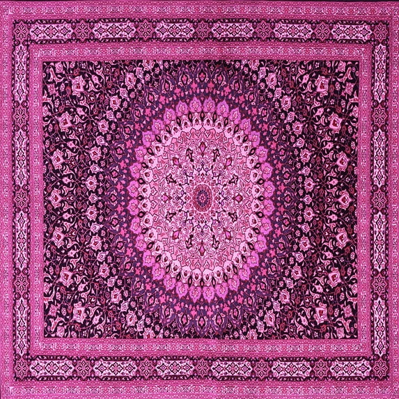 Ahgly Company Indoor Square Persian Pink Traditional Area Rugs, 3' Square