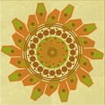 thumbnail image 1 of Ahgly Company Machine Washable Indoor Square Transitional Orange Area Rugs, 5' Square, 1 of 7