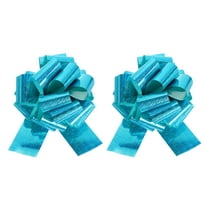 10 Inch Giant Large Pull Bow 2 Pcs Big Glitter Metallic Car Bows Ribbon for Wedding Presents Gift Wrapping Christmas, Green Blue