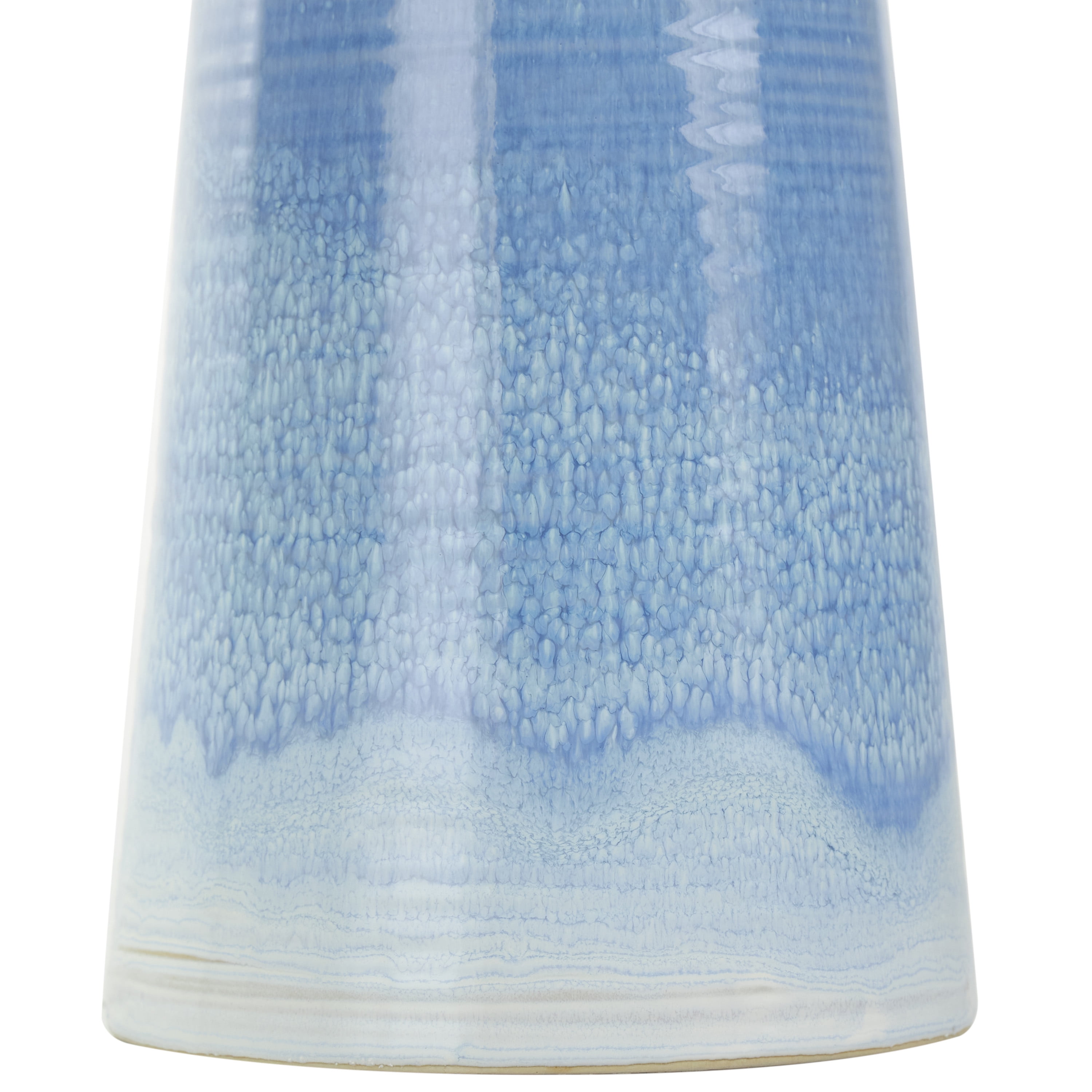DecMode 21" Bubble Inspired Ombre Blue Ceramic Vase with Unique Texturing