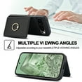 thumbnail image 3 of ELEHOLD Case for Google Pixel 9 / 9 Pro,Business PU Leather Stand Case with Card Holder & Ring Holder,Black, 3 of 7
