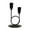 Black, variant on Double-Headed Round Ring Metal Candlestick, Elegant Dual Candle Holder for Home, Dining Table, and Living Room Décor