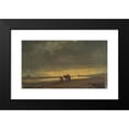 thumbnail image 2 of Hermann Mevius 18x12 Black Modern Framed Museum Art Print Titled - Dutch Lake Coast on Ebb (1852), 2 of 5