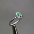 thumbnail image 3 of Emerald Ring, 925 Silver Women Ring, Gorgeous Emerald Jewelry, Silver Emerald Engagement Ring, Mother's Day Gift Ring, Wedding Ring, 3 of 5