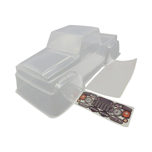 RC Clear Body RC Car Shell Cover RC Car Body Shell Frame con pegatinas para RC4WD TF2 1/10 Hobby Car DIY Accs Actualizar piezas de repuesto