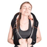 RENPHO Shiatsu Neck Massager with Heat & Vibration, Deep Tissue 3D Kneading Shoulder Massager for Pain Relief, Cordless Leather Gift for Women and Men