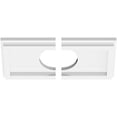 thumbnail image 3 of Ekena Millwork CMP30X15RE2-03000 3 in. ID x 10.5 in. Rectangle Architectural Grade PVC Contemporary Ceiling Medallion - 2 Piece, 3 of 7