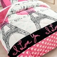 thumbnail image 3 of NC Sherpa Blanket White, Pink, Polyester Reversible Bed Blankets Twin (Count 2), 3 of 6