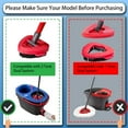 thumbnail image 3 of czcpp-1 Tête de Brosse à Récurer avec 1 Base de Vadrouille Compatible avec Vileda O Cedar EasyWring Système de Vadrouille Rotative à 2 Réservoirs, Uniquement pour 2 Réservoirs, Pas pour 1 Réservoir, 3 of 4