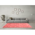 thumbnail image 3 of Ahgly Company Indoor Round Abstract Red Contemporary Area Rugs, 4' Round, 3 of 4