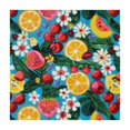 thumbnail image 4 of HAOXIT Summer Fruit Rectangle Tablecloths with , Print Wrinkle Free, Stain Resistance and Washable Table Cloths, Fruit Theme Table Cover for Dinner, Party, Picnic, Decor 46*46, 4 of 8