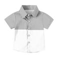 thumbnail image 5 of Ashirexll Boys Tshirts, Boys Shirts, Fashion Boy and Girls' Casual Short Sleeve Turndown Neck Collar Botton Printed Short Button Down Shirts, 5 of 6