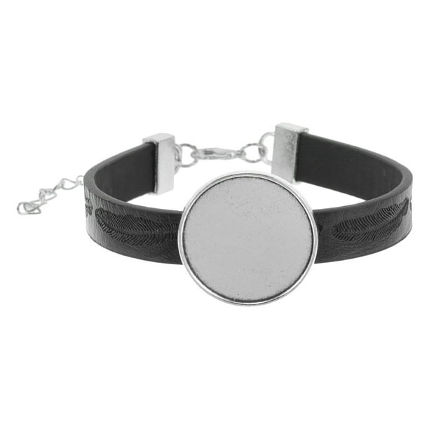 Bandeja redonda ajustable para sublimación de joyas con material para la muñeca, productos para pulseras, accesorios para hacer pulseras DIY