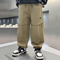 thumbnail image 6 of Tween Boys Cargo Pants Outdoor Casual Utility Trousers Kids Fall Hiking Adventure Durable Bottoms Clothes, 6 of 7