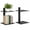 Black-2pc, variant on Invisible Floating Bookshelf, Metal Wall Mounted Hidden Book Shelf, 2-Tier Wall Shelf with 15 lb Capacity per Shelf, Set of 2, White