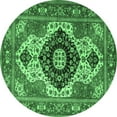 thumbnail image 1 of Ahgly Company Indoor Round Persian Emerald Green Traditional Area Rugs, 8' Round, 1 of 4