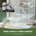 thumbnail image 5 of Uforic Large 3-Tier Cat Cage with Extra Large Hammock – Indoor DIY Cat Enclosure and Pet Playpen for 1-2 Cats, White, 28"L x 28"W x 41"H, 5 of 6
