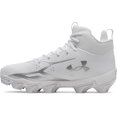 thumbnail image 2 of Botas de fútbol Under Armour talla 11 blanco/plata metálico, 2 of 2
