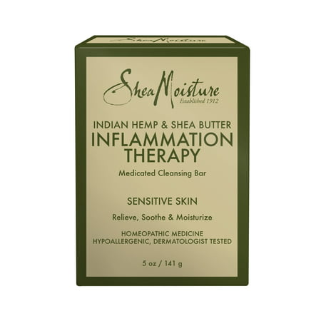 SheaMoisture Cleansing Bar Bath Soap for Sensitive Skin Indian Hemp & Shea Butter Body Soap with Shea Butter 5 (Best Baby Soap For Sensitive Skin)