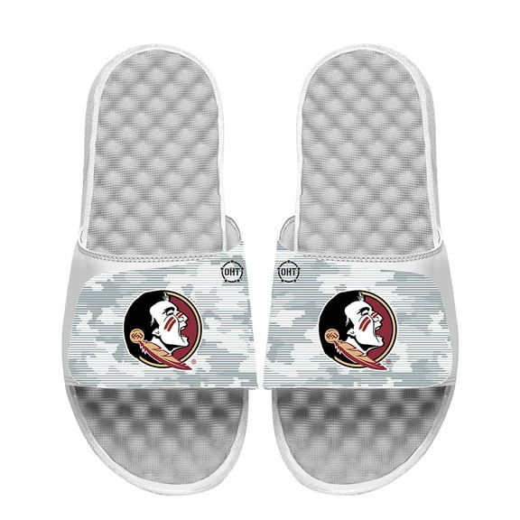 Men's ISlide White Florida State Seminoles Camo Slide Sandals