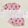 thumbnail image 3 of Gubotare Toddler Summer Outfits Outfits for Toddler Girls Baby Smocked Tops T-Shirt Shorts Set Summer 6 9 12 18 24 Months 2T 3T 4T 5T (Red,3-4 Years), 3 of 7