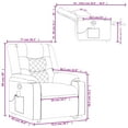 thumbnail image 4 of vidaXL Massage Recliner Chair Black Fabric, 4 of 5