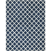 SAFAVIEH Chatham CHT718C Handmade Dark Blue / Ivory Rug