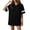 Black, variant on Pajama Dress for Women, Long Nightgowns for Women, Womens Sleep Shirt, Women'S Nightgown Short Sleeve Sleep Shirt V Neck Nightshirts Cotton Loose Comfy Pajamas Dress Casual Sleepwear, Black L