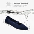 thumbnail image 4 of DREAM PAIRS Women's Pointed Toe Mary Jane Flats Comfortable Knit Slip-On Shoes Lightweight Flexible Foldable Walking Flats, 4 of 8