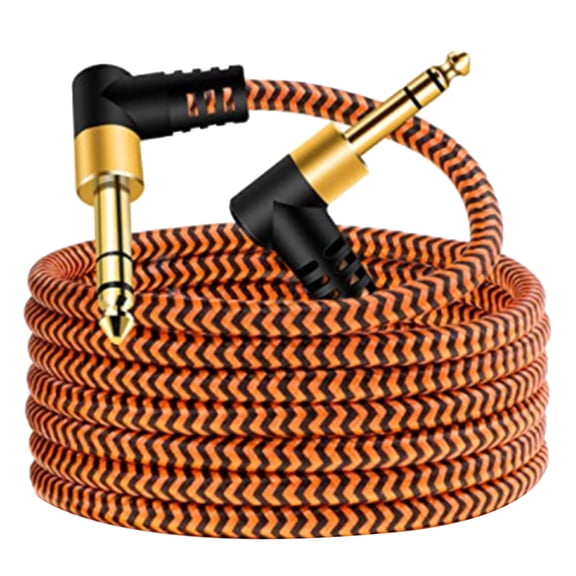 Guitar Lead/Instrument Cable, Professional Noiseless Gold Plated Guitar Cable Cord 1/4" Straight to Straight